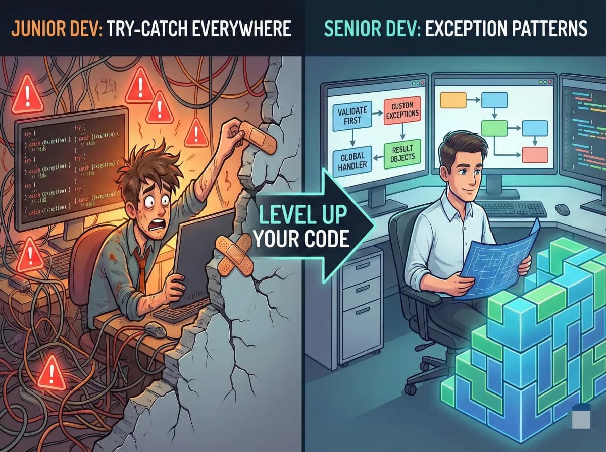 Junior Devs Use try-catch Everywhere. Senior Devs Don’t.